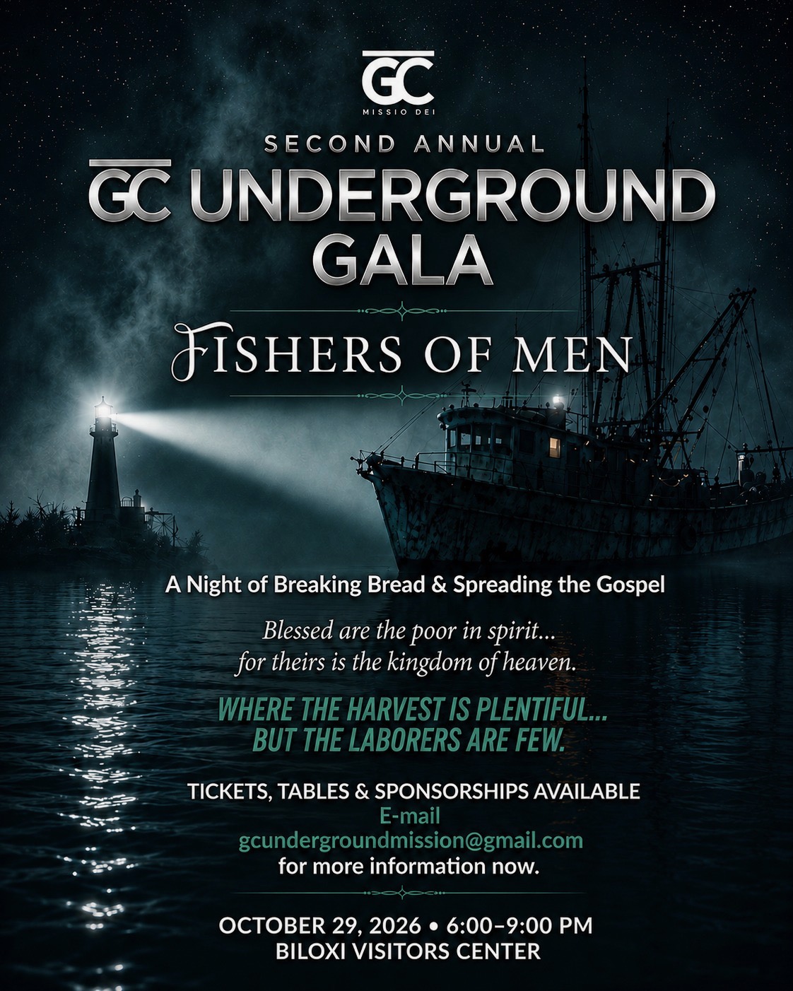 Second Annual GC Underground Gala, Fishers of Men — Thursday, October 29, 2026